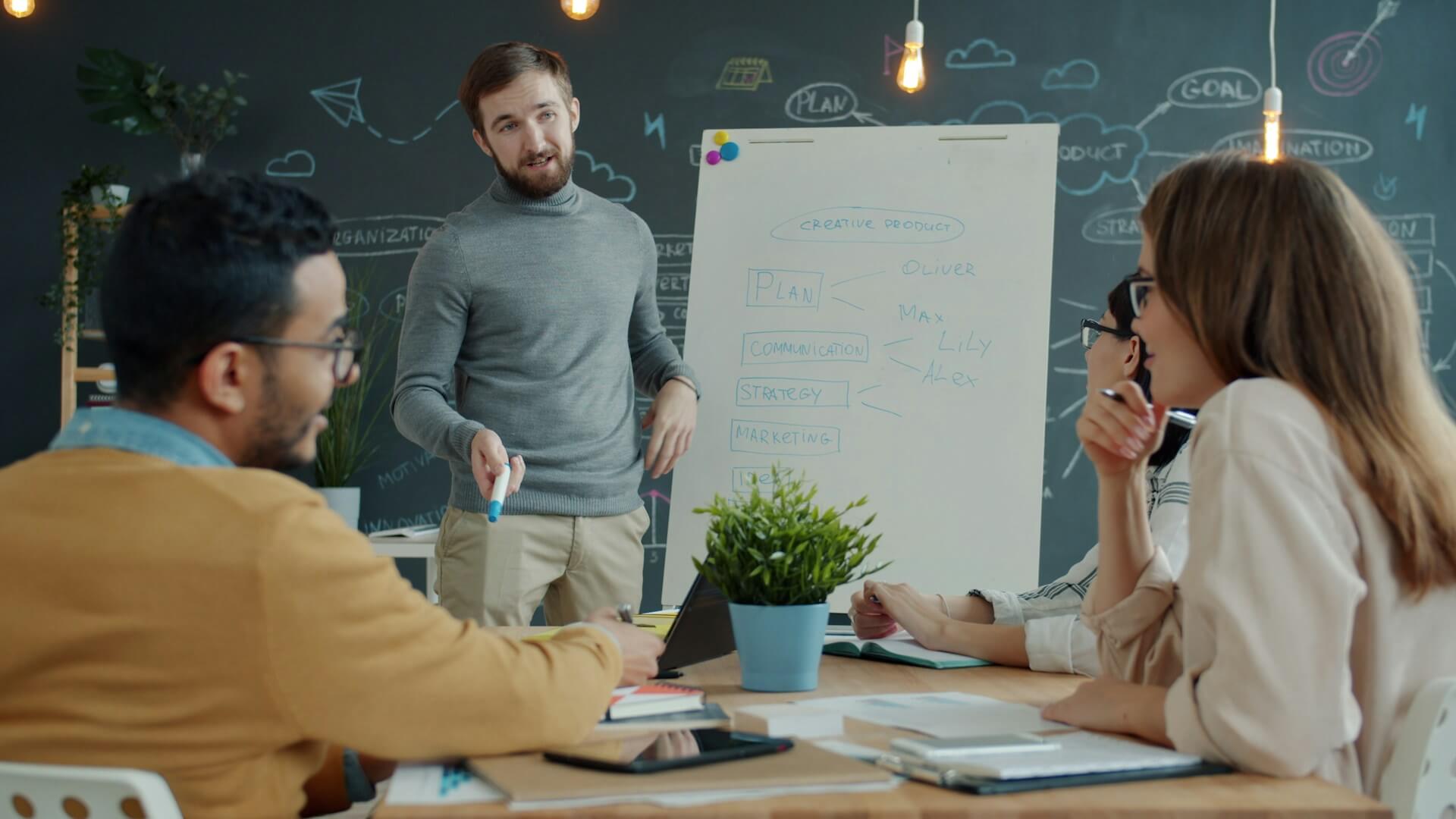 Image of advertising agency serving Washington IL developing a strategic marketing campaign